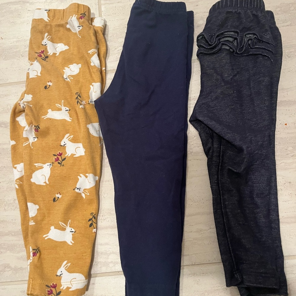 3pairs if 24mo pants. 2 carters,1 old navy.